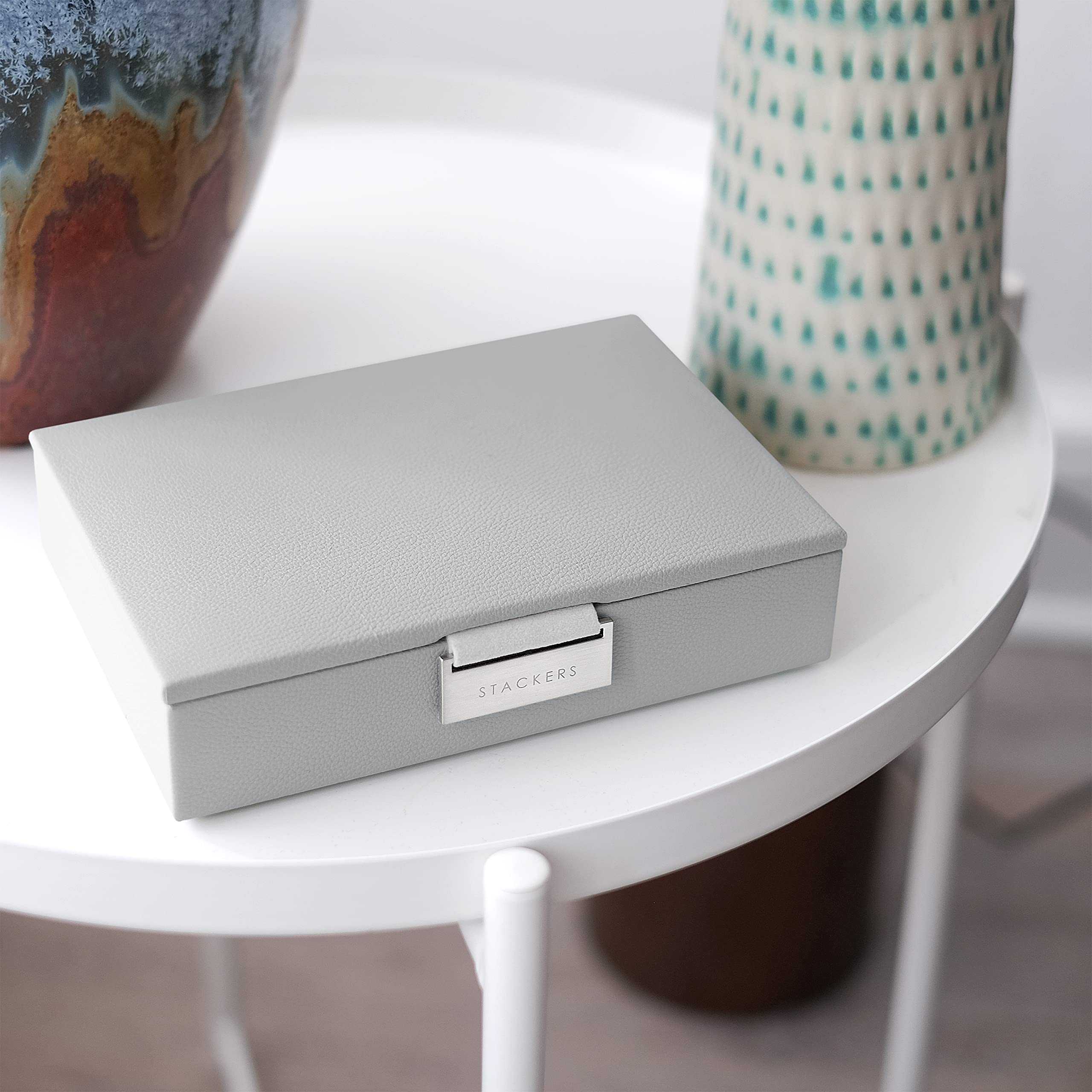 Stackers pebble grey medium travel jewelry box