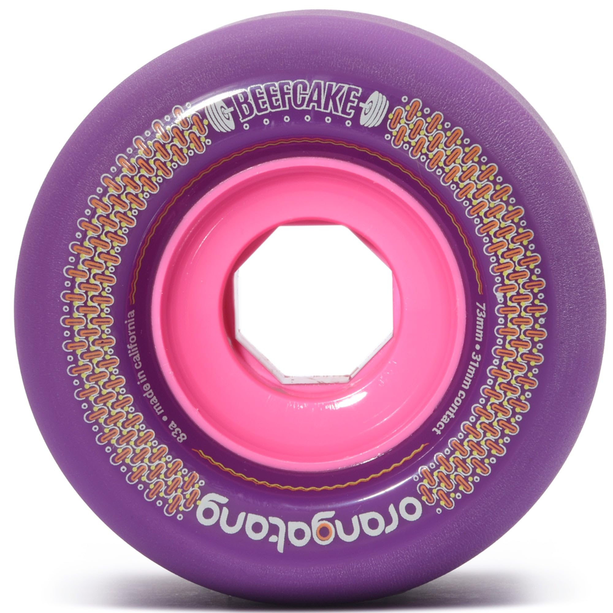 Orangatang Beefcake - Ruedas para monopatín (73 mm, 4 unidades)