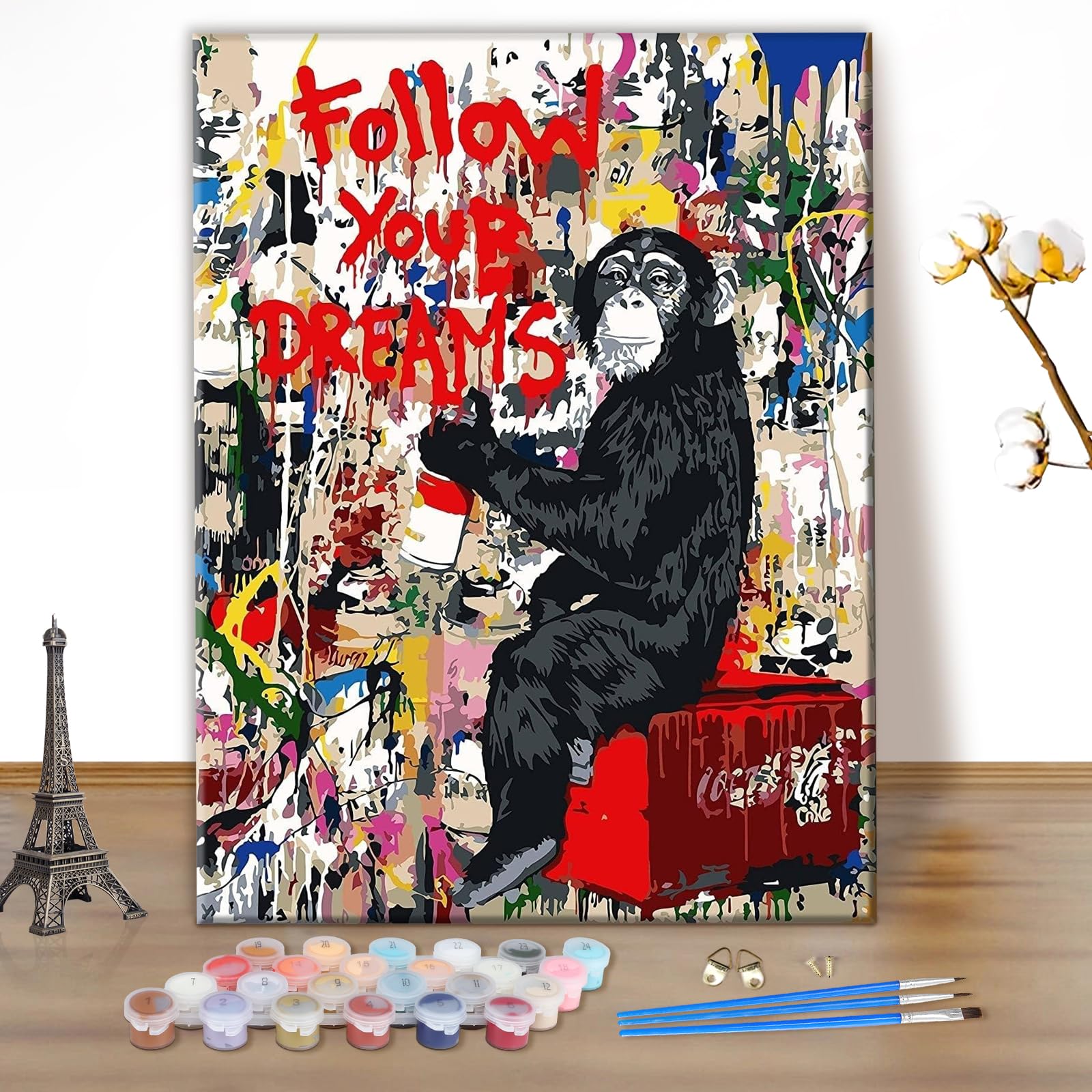 Peinture Numero Adulte Graffiti, DIY Peinture Numero Femme Activité