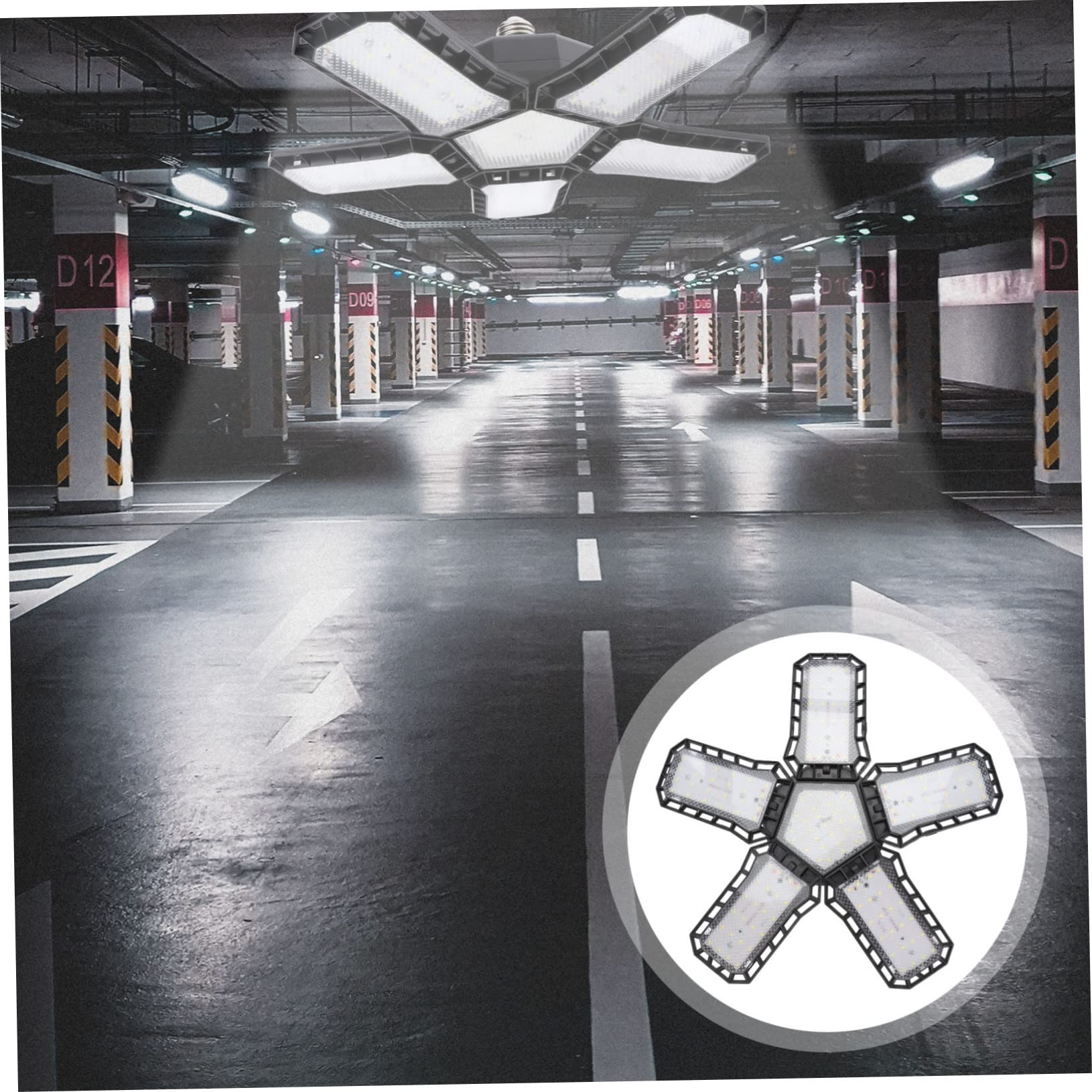 80w Industrial Led Garage Light Led Panel Garage Lighting Warehouse Light Energy-Saving No Wiring — view 8