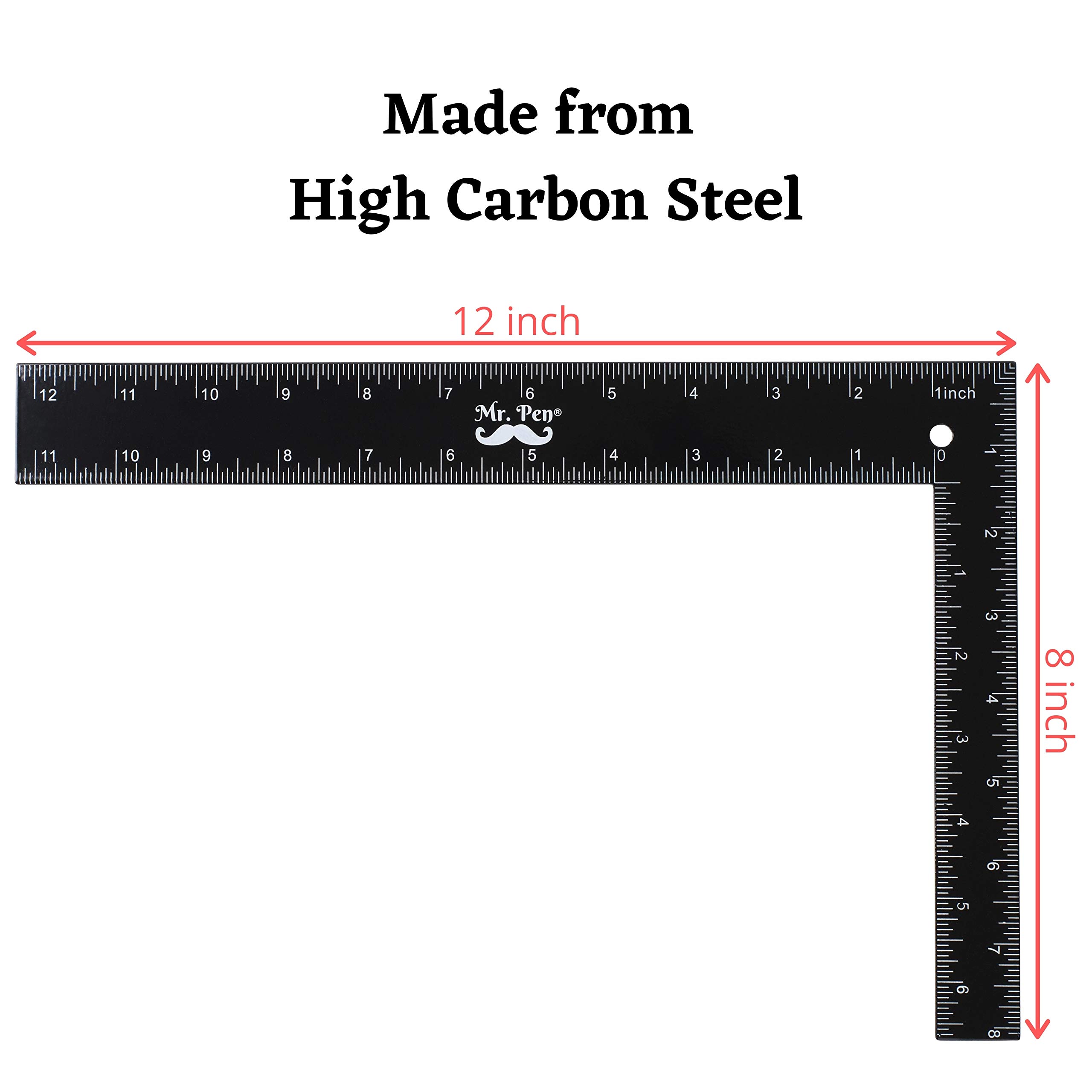 Mr. Pen Carpenter Square, Framing Square, 8 inch x 12 inch, L Square