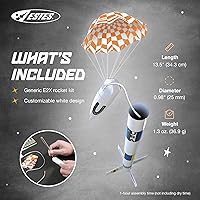 Vista 3 de Estes Kit genérico de construcción de cohetes E2X 2008, kit de modelo de cohete volador personalizable para principiantes a partir de 10 años