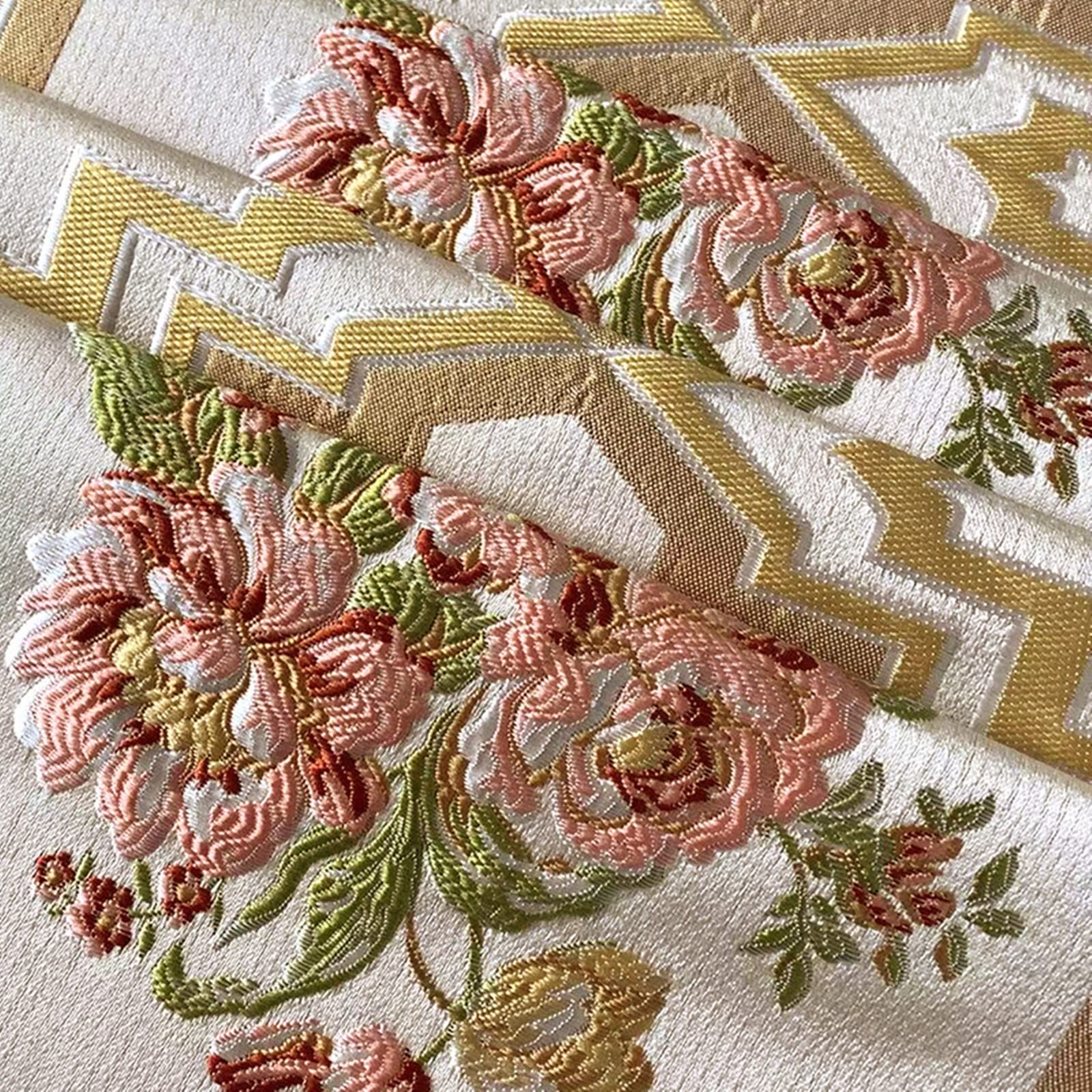 Tischläufer Polyester Wohnzimmer, Tischläufer Hochzeit 35x200 cm, Florale Stickerei Nordisch