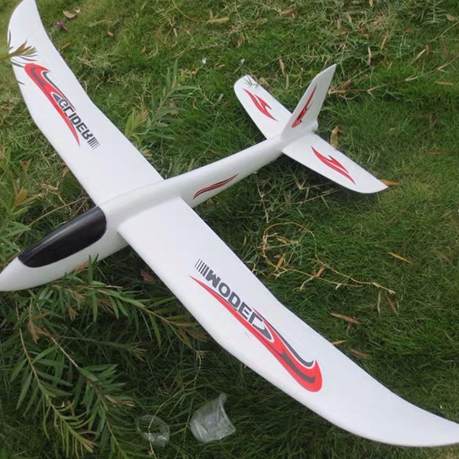 Spielzeugflugzeug Zum Starten, Schaumstoffgleiter, Anfängermodell, Handstart, Eva Material, für Den Außenbereich Geeignet, Ideal für Kinder, Weiß