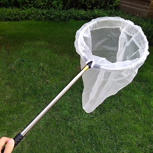 Miniatura 6 de Red telescópica de pesca para insectos y mariposas, mango de acero inoxidable que se extiende de 15 pulgadas a 59 pulgadas