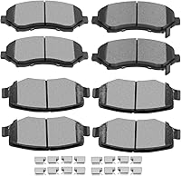 Vista 21 de SCITOO - Juego de pastillas de freno de disco de cerámica delanteras y traseras