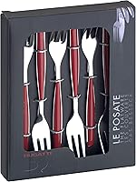 Vista 4 de Bugatti – Glamour 6 piezas Tenedor de postre ahumado negro