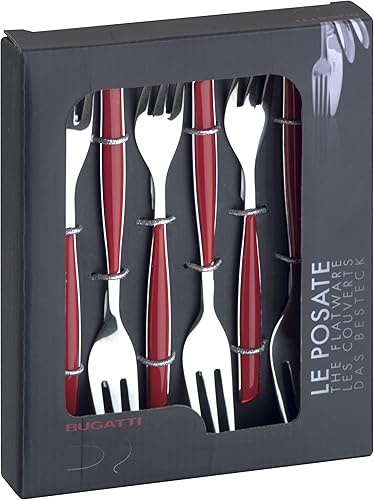 Miniatura 4 de BUGATTI GL6U-021F17/6 Glamour - Juego de cubiertos (6 piezas, 6.3 x 7.9 x 1.2 in), color amarillo