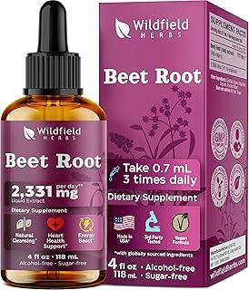 4 Oz Beet Root Liquid Beetroot Extract Drops - Circulation & Blood Pressure Support** | 2 Month Supply | - Made in USA - Beet Root Supplement - Alcohol & Sugar Free