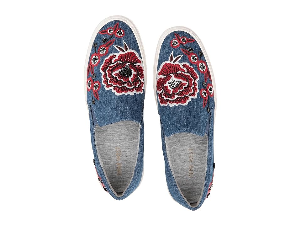 

Nine West Onyeka Slip On Sneaker (Indigo Runway Denim) Women's Slip on Shoes