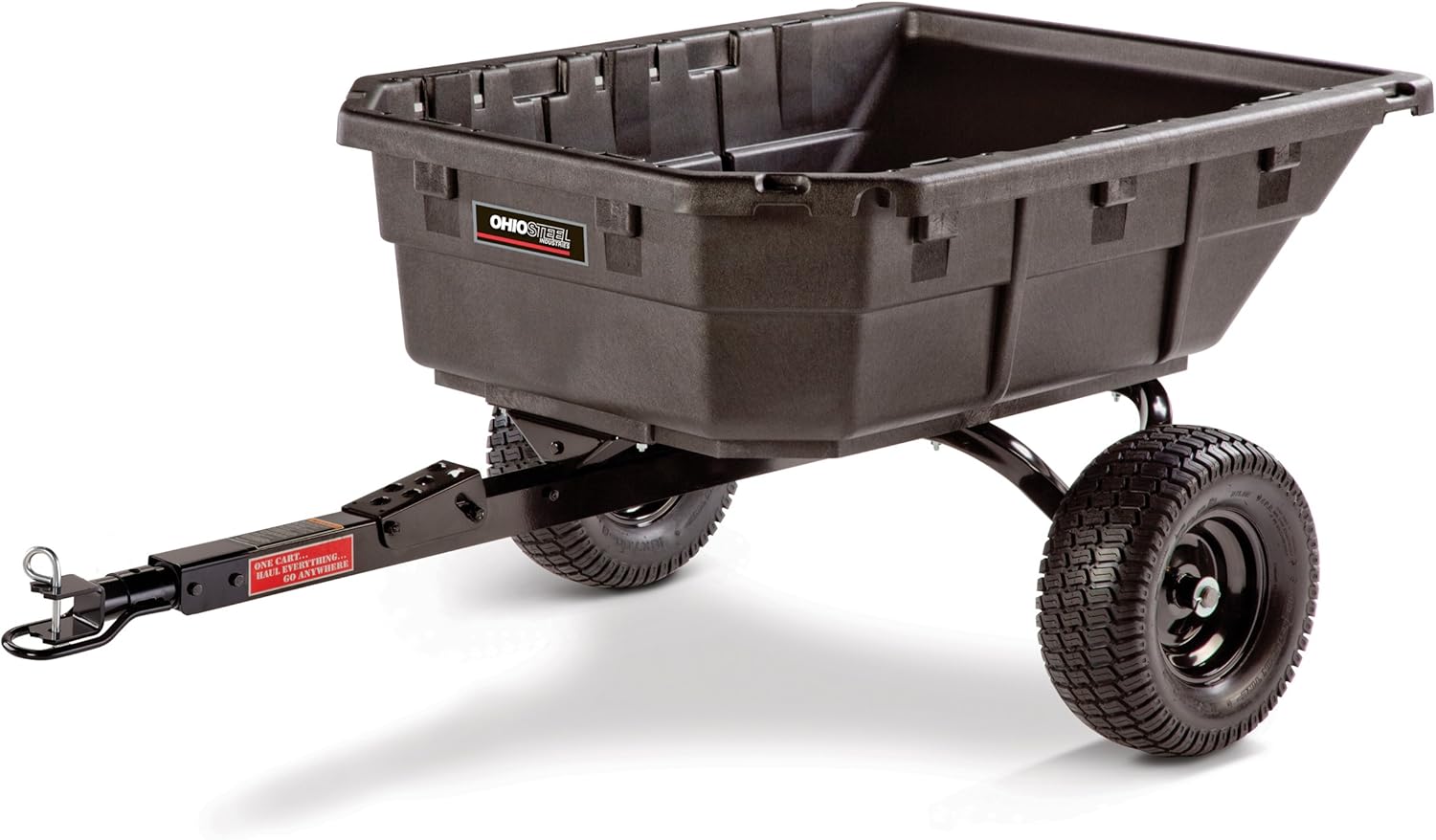 Ohio Steel 4048P-HYB Poly Swivel Hybrid Dump Cart, 15 cu.ft., 1250 lb Load Capacity