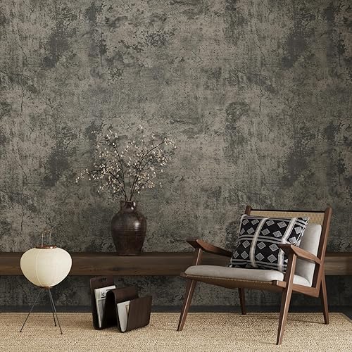 Miniatura 2 de VaryPaper Papel tapiz de hormigón desgastado grueso de 15.7 x 78.7 pulgadas, papel de contacto de cemento texturizado, impermeable, autoadhesivo,