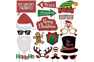 Christmas Party Photo Booth Props Kit - Bring Holiday Cheer to Your Festivities