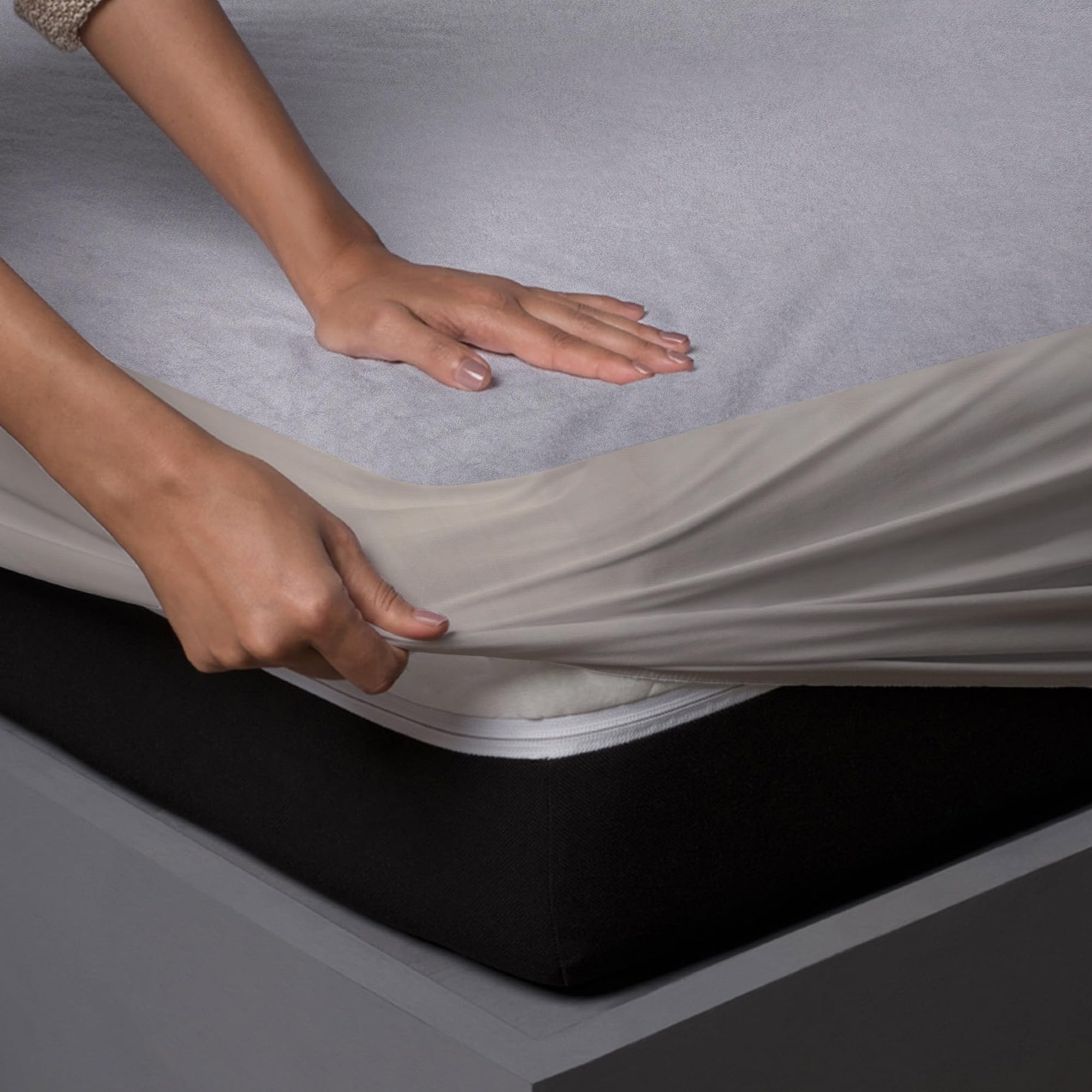 JDX 100% Waterproof Premium Cotton Mattress Protector | Cotton Feel Terry 60x78 inch Ultra Soft Waterproof Mattress Protector King Size | Breathable and Hypoallergenic Ultra Soft Fitted Bed Protector for King Size Bed ( 60x78 inch Pack of 1)-picture-14