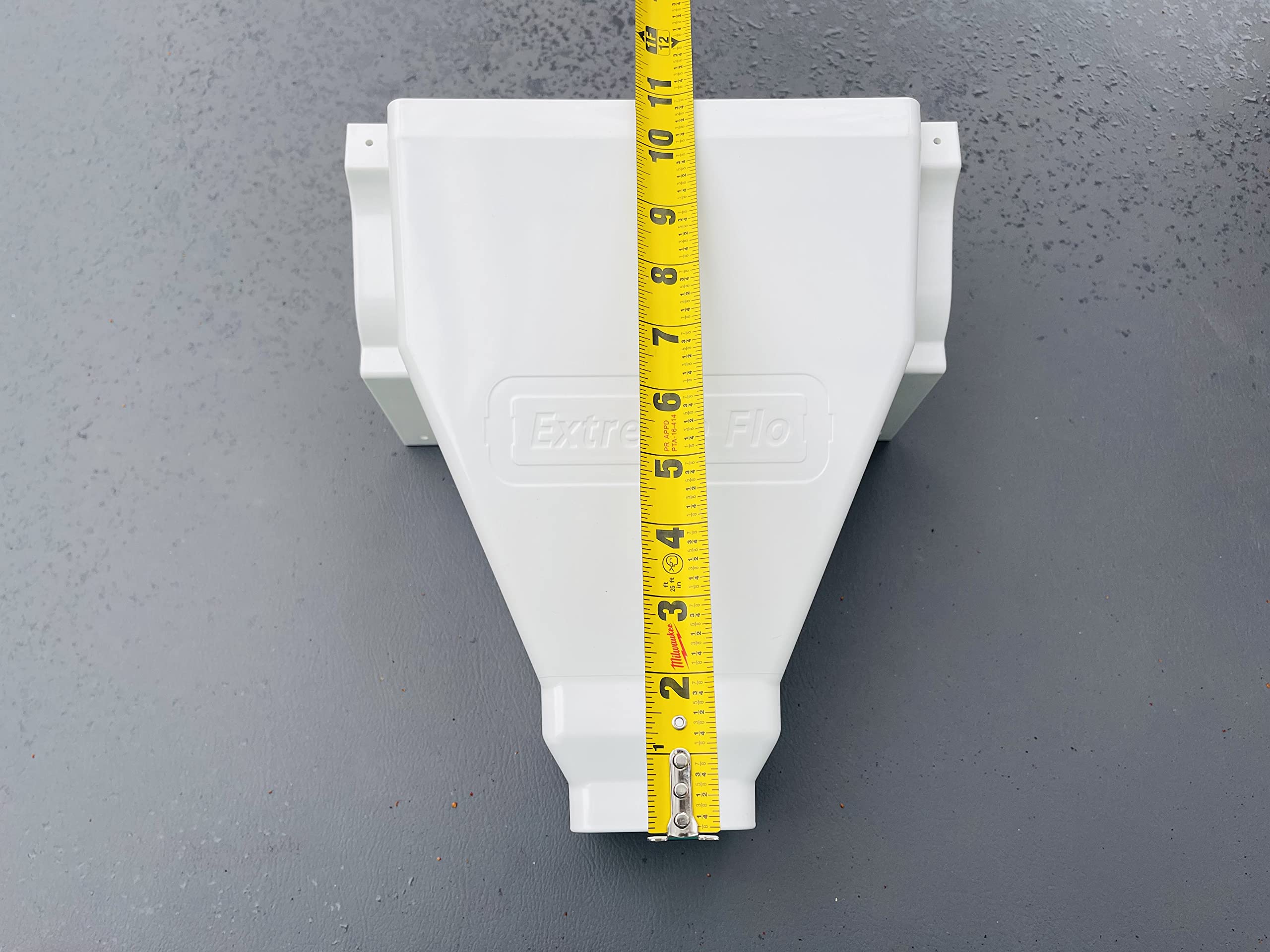 Extreme Flo Downspout Outlet: High Flow 8 inch Wide Funnel Outlet