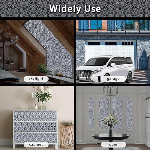 Miniatura 8 de ConCus-T Película opaca de privacidad para ventana, sombra completa, opaca, resistente a los rayos UV, película para ventana, no adhesiva,