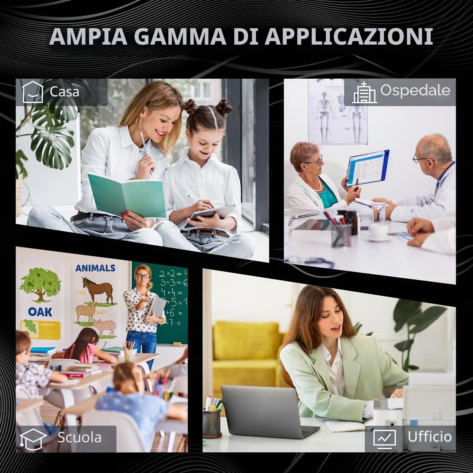 DOUBLE D CLI-65 Cartuccia d'inchiostro per Canon CLI-65 CLI65 compatibili con stampanti Canon PIXMA PRO-200, confezione da 8 (Pigmet BK,C,M,Y,PC,PM, GY,LGY)