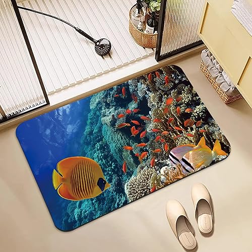 Tapetes de baño antideslizantes de secado rápido, tapete de baño de goma, súper absorbente, tapete de baño lavable, tapete de baño para suelo de