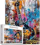 Banksy Guitar Jigsaw Puzzle 1000 Pieces Puzzles for Adults, Musical Rock Electric Guitar Jigsaw Puzzles for Challenging Family Activity Games DIY Puzzle for Home Wall Decor Gifts-20 x 27 Inches
