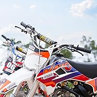 Vista 6 de Manilla de 7/8 pulgada para motocicleta, RUTU manilla universal mejorada para bicicleta de tierra con almohadilla de travesaño de elevación media