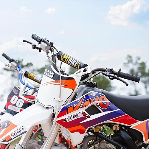 Miniatura 6 de Manilla de 78 pulgada para motocicleta, RUTU manilla universal mejorada para bicicleta de tierra con almohadilla de travesaño de elevación media