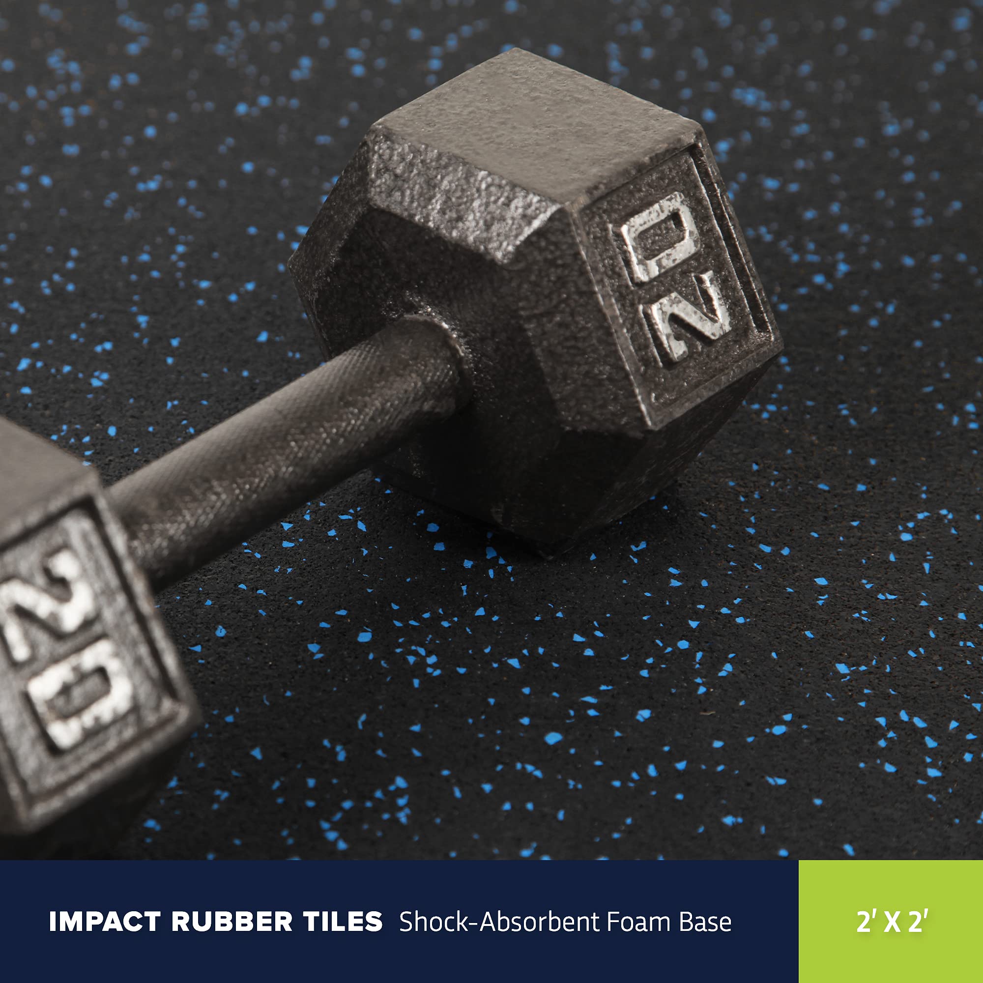 IncStores 3/4 Inch Thick Impact RubberTopped Foam Flooring Tiles