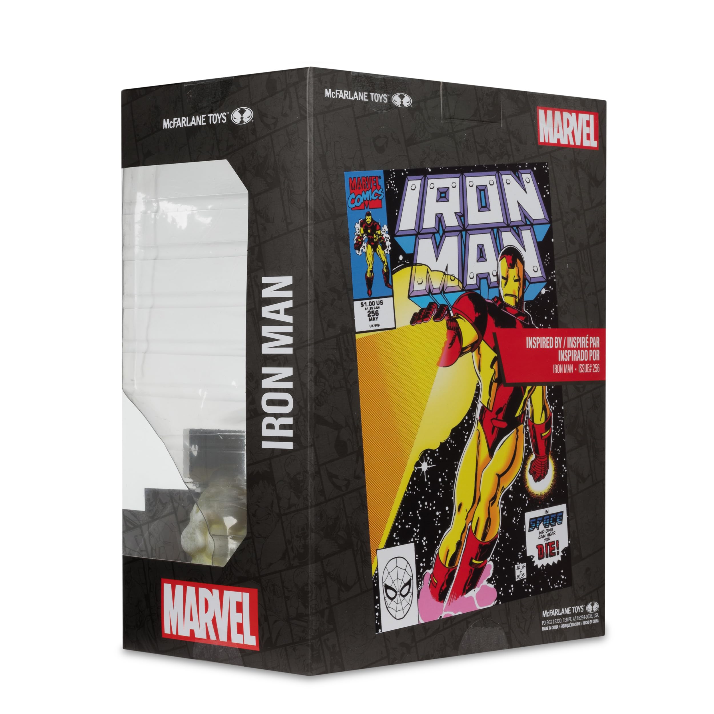 McFarlane Marvel Iron Man #256 Figurka kolekcjonerska w skali 1/6 ze sceną i komiksem