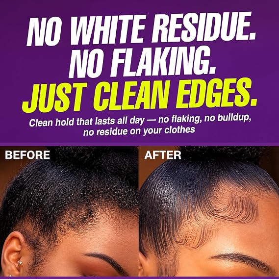 EBIN NEW YORK 24 Hour Edge Tamer Ultra Super Hold 6.34 fl.oz/180ml No Flaking, Smooth Shine, Argan & Castor Oil, Strong Edge Control Gel, Edge gel | Edge Control Gel with Argan Oil & Castor Oil, No White Residue, Sleek Natural Hair, Styling Products for Women
