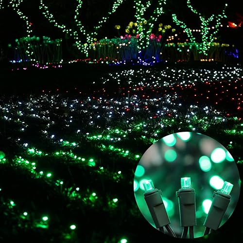 Miniatura 6 de LAMPHOME Guirnalda de 100 luces verdes  Luces LED de Navidad de 21.6 pies, mini luces LED para interiores y exteriores, hogar, fiesta, boda,