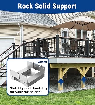 4 Pack 6x6 Post Base for Concrete for Actual 5.5x5.5 Wood, Electro-Galvanized Anchors for Fence, Garden Decks Rustproof DIY Bolt-Down Mounts