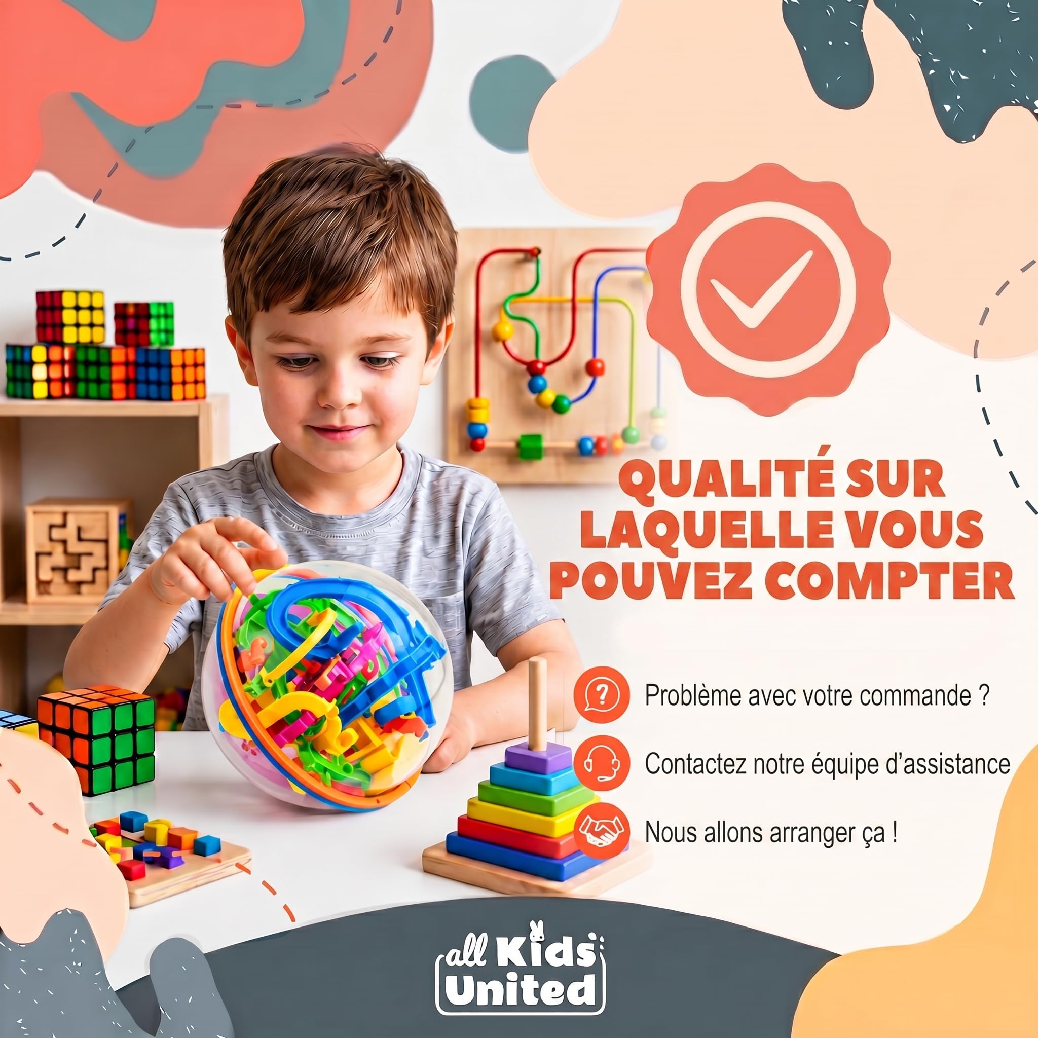 Labyrinthe à Billes 3D - Magic Maze Puzzle Ball Jeu d'adresse Casse-tête sphérique 3D (Avancé)