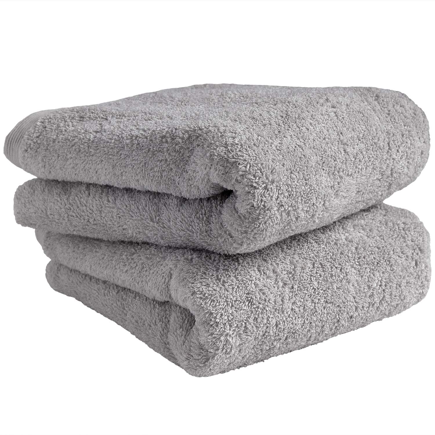 Amazon Amazon限定ブランド Sensui Yu 日本製 ミニバスタオル 2枚セット 瞬間吸水 抗菌防臭 速乾 大阪泉州タオル ライトグレー バスタオル ホーム キッチン オンライン通販