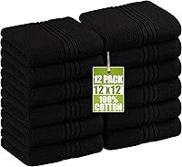 Vista 1 de Utopia Towels - Juego de 12 paños de lavado premium, 12 x 12 pulgadas, 100% algodón hilado en anillo, paños muy absorbentes y de tacto suave