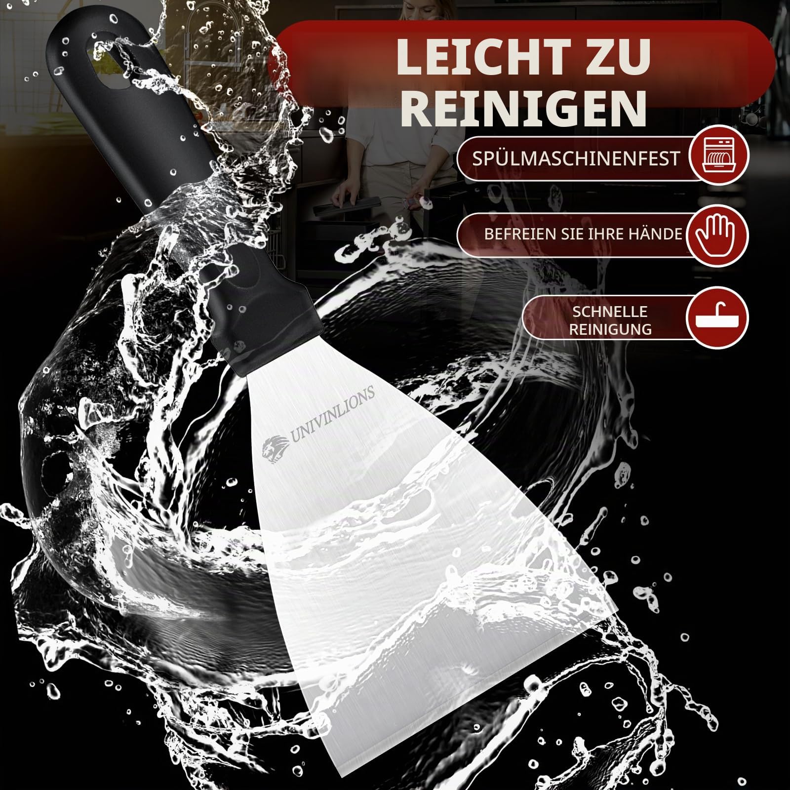Barbecue Burger Set,Großer Grillspatel,5,5 Zoll Burgerpresse,Professioneller Pfannenwender Edelstahl,Burger Smasher für Pattie,Grill Werkzeug Outdoor und Indoor