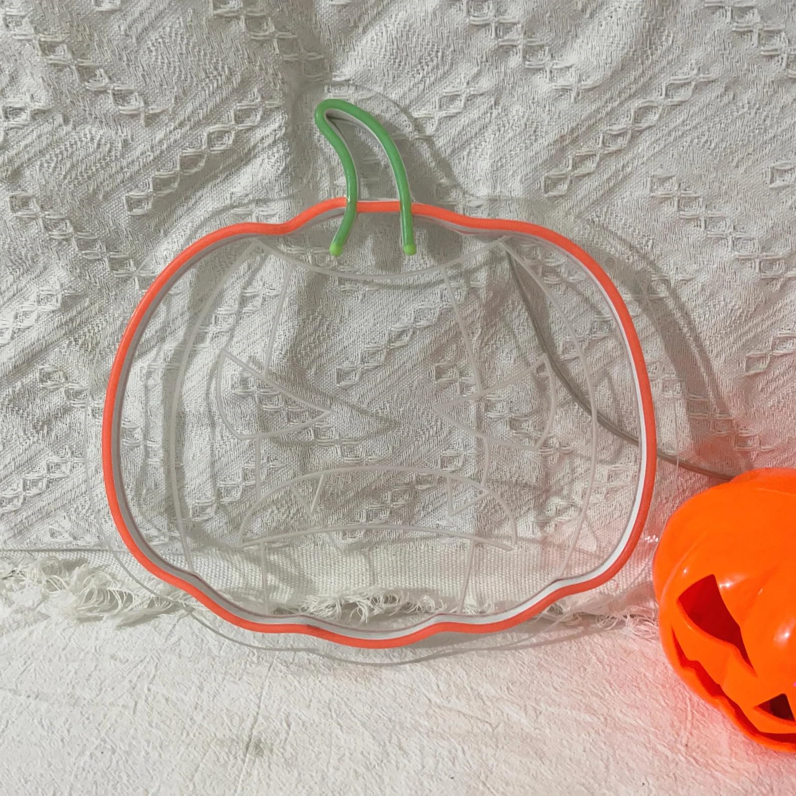 Kürbis-Neon-Schild, dimmbar – Festivals-Neonlicht zur Wanddekoration für zu Hause, Küche, Schlafzimmer, Bar, Pub und Club. USB-versorgtes Kürbis-LED-Leuchtzeichen für Halloween-Party-Dekorationen