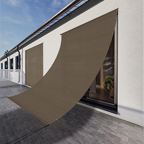 Miniatura 6 de INFRANGE Toldo de repuesto para pérgola, permeable, de alta densidad de 3 x 32 pies, color marrón hueco, para patio, privacidad, panel de pantalla