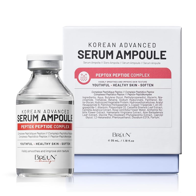 BRÜUN Peptox Sérum Facial de Peptídeos em Ampola com Ácido Hialurônico, 35 mL