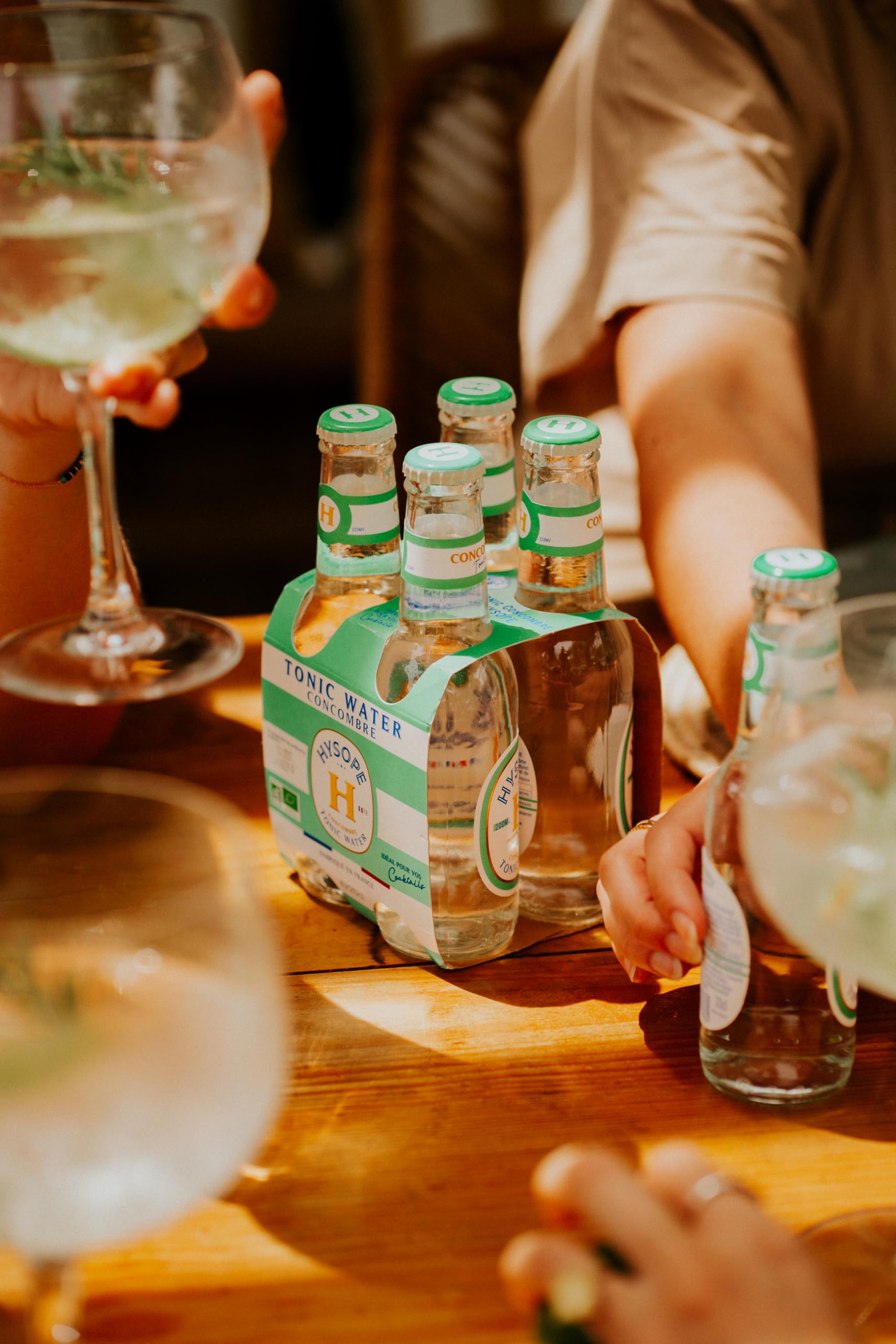 HYSOPE Tonic Water Concombre – Origine France - Premium Mixer Bio – Idéal en cocktail - Fraicheur & amertume douce - 6 x 4x20cl