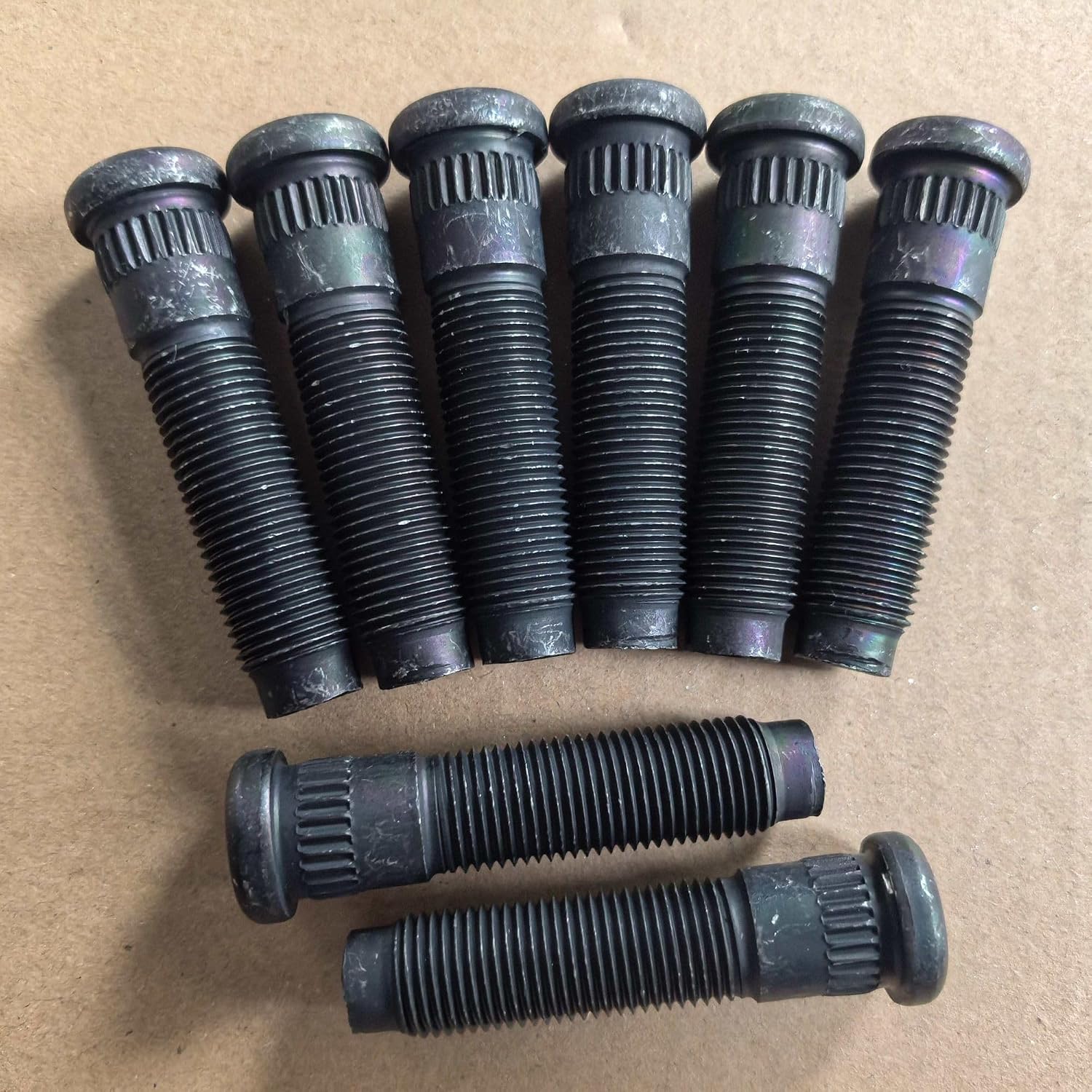 8pcs 9/16-18 Front Serrated Wheel Lug Stud Bolts 610-300 2.4 in. UHL Replacement for 1986-1997 Ford F-250, 1975-1997 F-350 RWD, 1975-2007 E-350 Econoline, 00-07 E-450