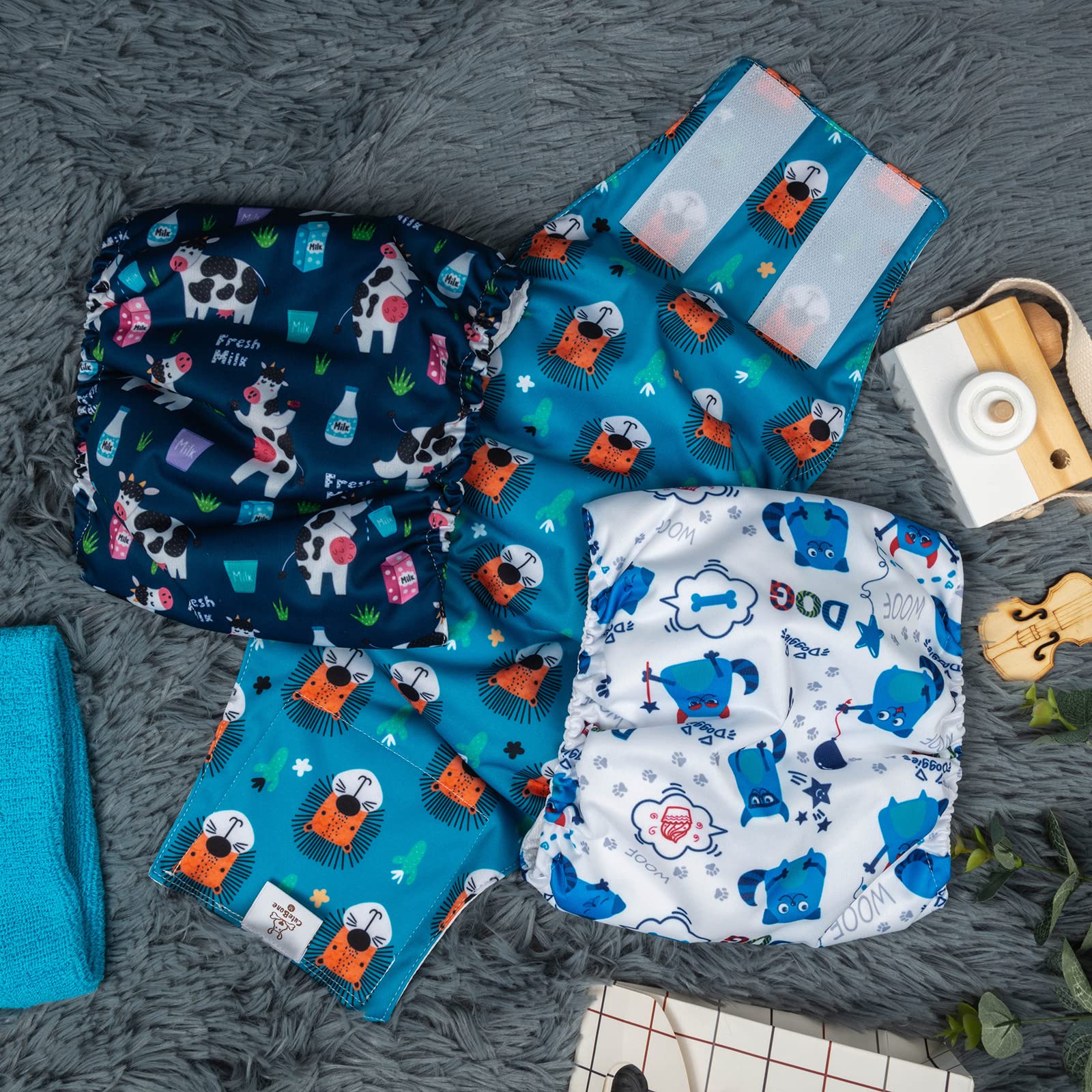 CuteBone Pannolini per Cani Maschi Fasce per Pancia, Confezione da 3 per Cani Maschi Avvolge, Pantaloni Lavabili per Cani DM11S-IT