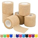 2 Self Adhesive Bandage Wraps, 6pcs 5 Yard Breathable Elastic Wraps, Skin Color Vet Wraps