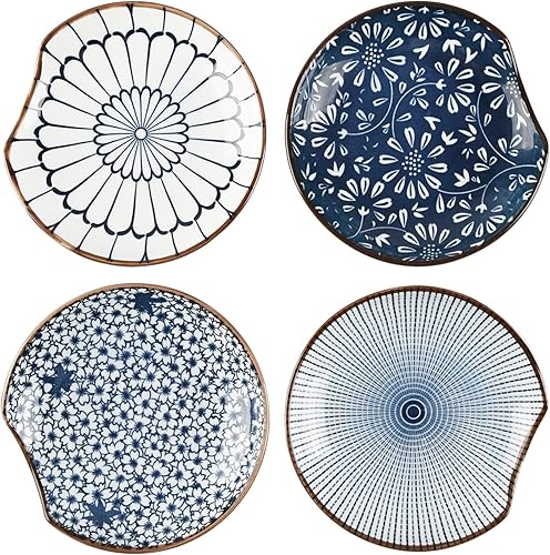 Soporte para cuchara para estufa, 4 piezas, soporte para cuchara de 4.8 pulgadas, soporte de cuchara de cerámica para encimera de cocina, mesa de