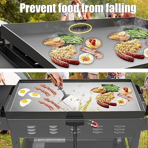 Miniatura 9 de Embudo de drenaje de grasa trasero para Blackstone, atrapador de grasa autodrenante con imanes fuertes, embudo de recogedor de grasa reutilizable