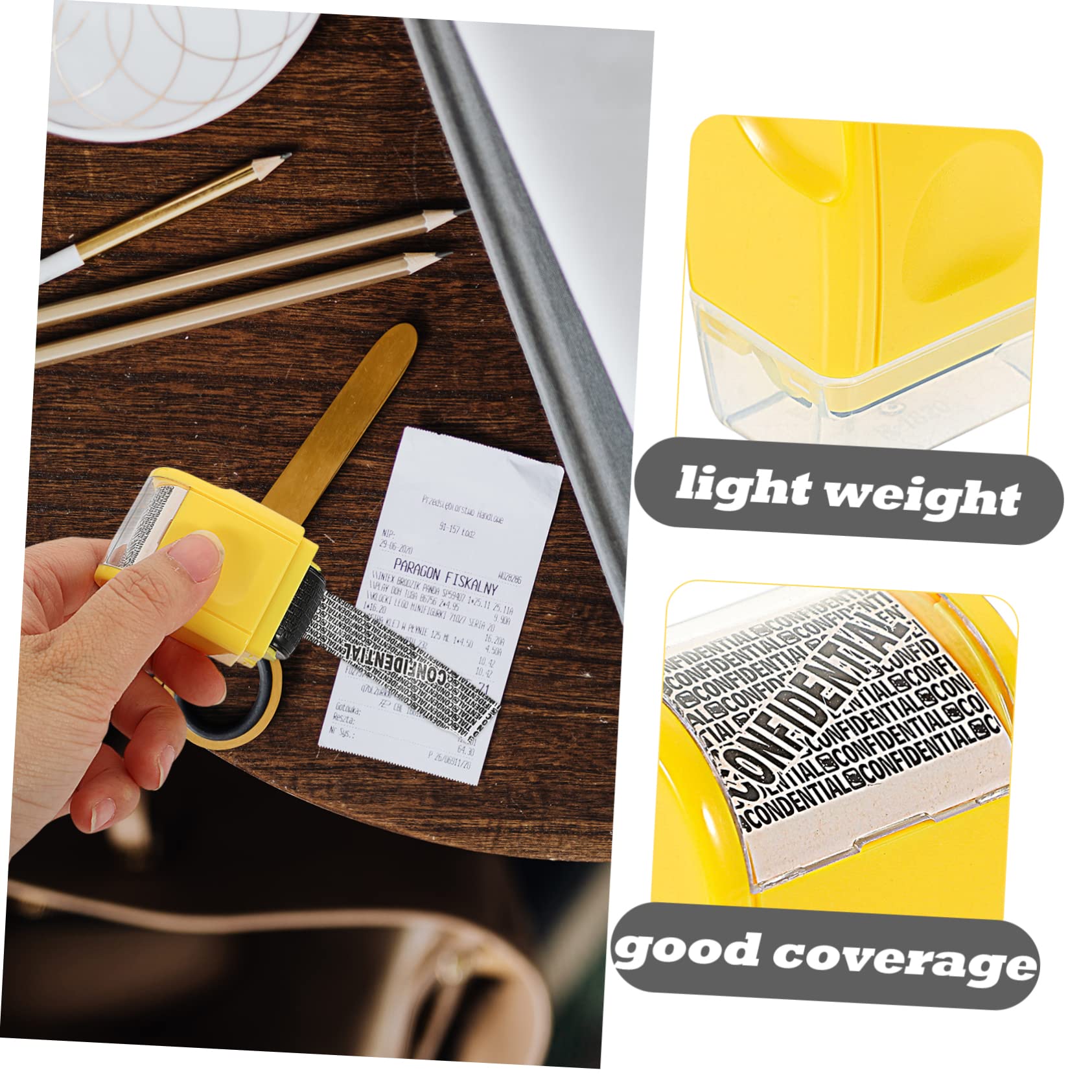 TEHAUX 5pezzi Timbro Privacy Multi-funzione Accessorio Comodo Per Documenti Riservati Copertura Per Fatture e Documenti Personali Design Facile Da Usare Vibrante