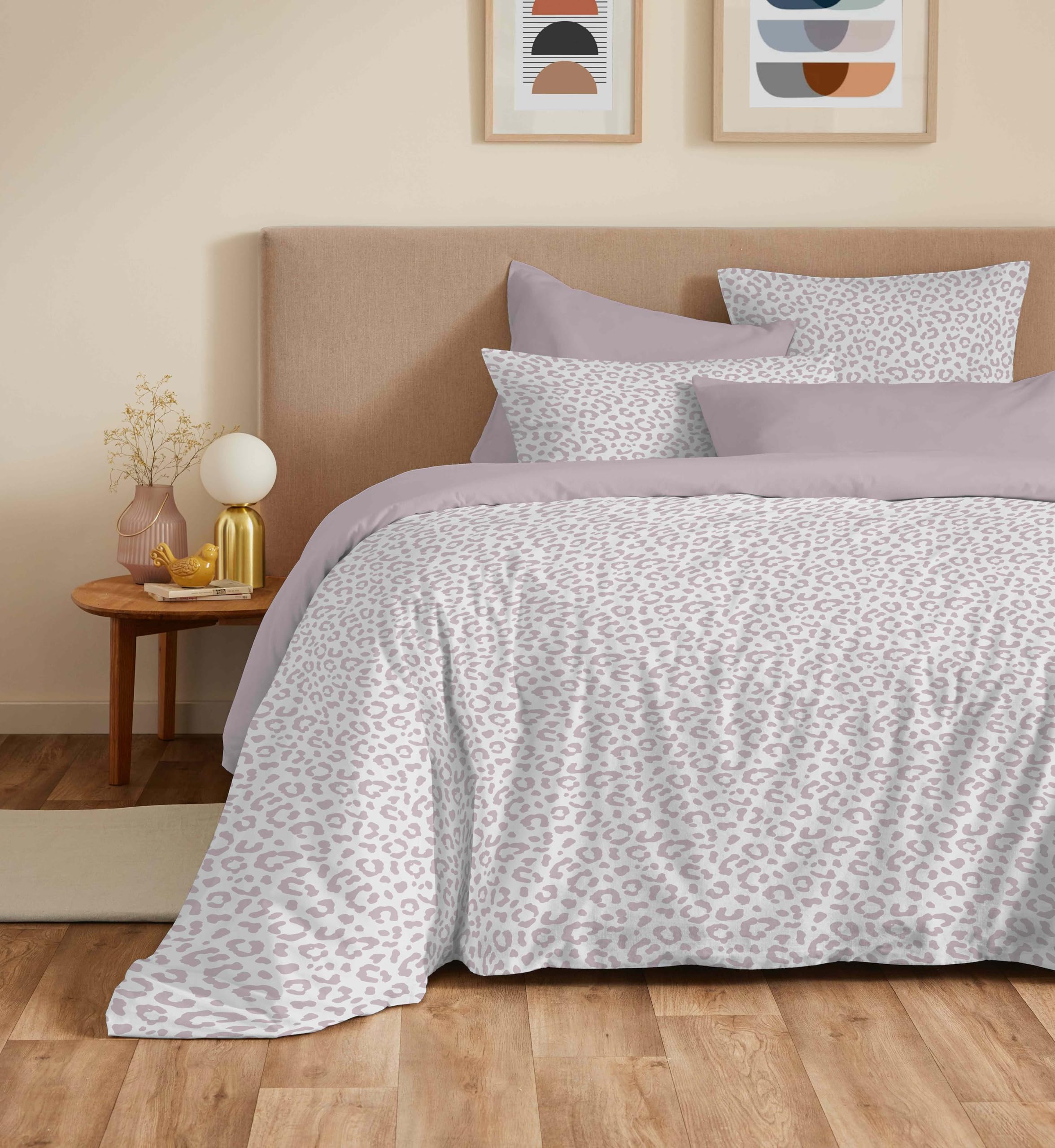 Pack Complet Housse de Couette réversible Vanessa 6 pièces pour lit 160 x 200 (Diana Blush)
