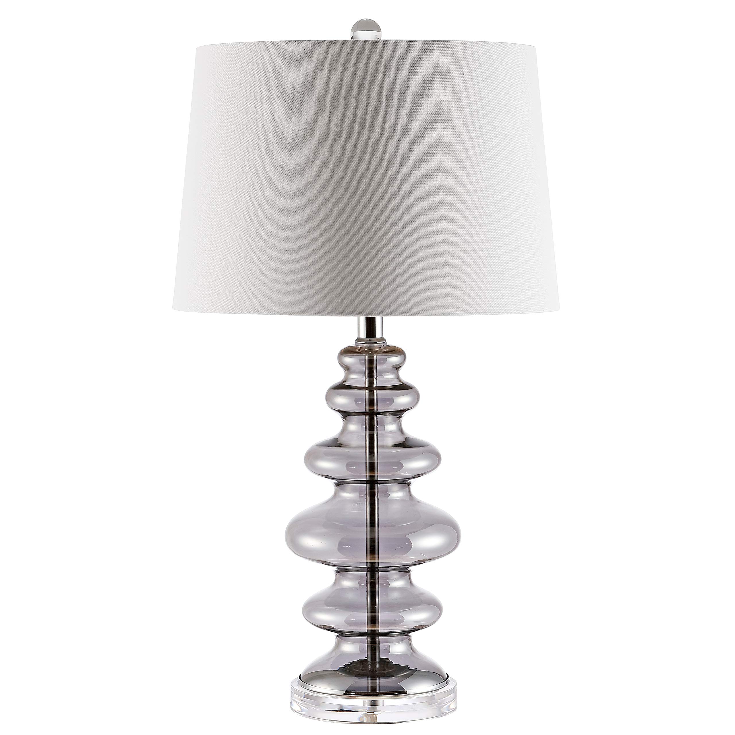 Lighting Collection Orien - Lámpara de mesa gris de 27 pulgadas para dormitorio, sala de estar, oficina en casa, escritorio, mesita de noche (bombilla LED incluida) 2