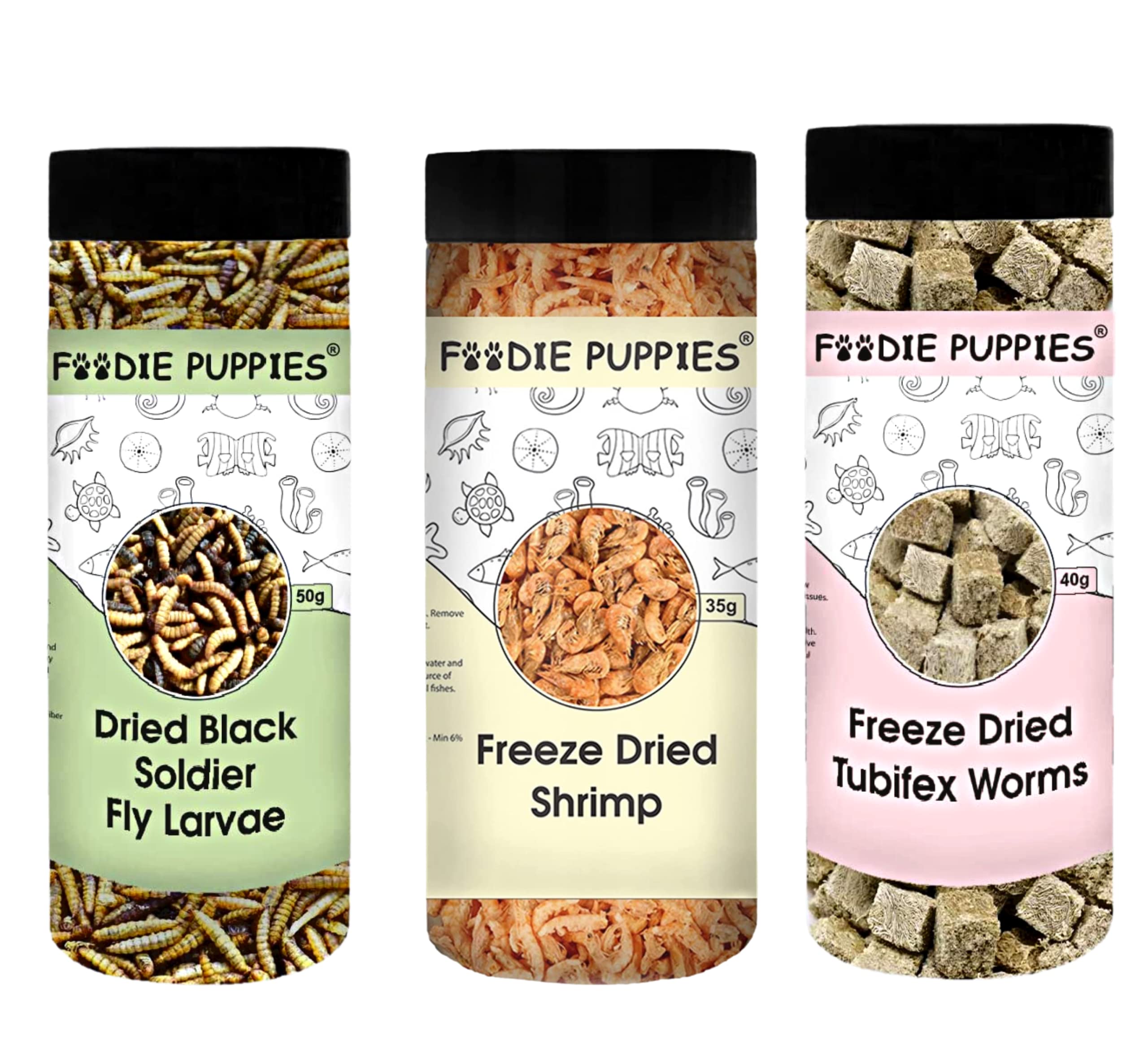 See full amazon price history chart for Foodie Puppies Combo Pack of Dried Black Soldier Fly Larvae (50g) + Freeze Dried Shrimp (35g) + Freeze Dried Tubifex Worms (40g) | Fish Food for Aquarium Fishes Foodie Puppies Combo Pack of Dried Black Soldier Fly Larvae (50g) + Freeze Dried Shrimp (35g) + Freeze Dried Tubifex Worms (40g) | Fish Food for Aquarium Fishes (B0B59MKHCB) Amazon Price History, Amazon Price Tracker