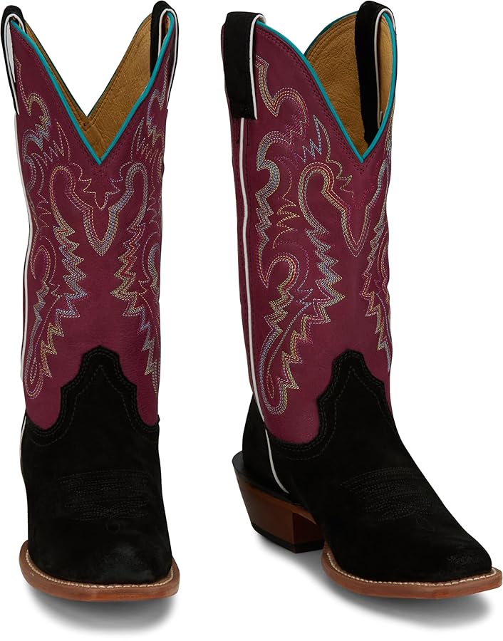 【INCHANT ME】Western Suede Middle Boots distressedsuederoundtoesidevie