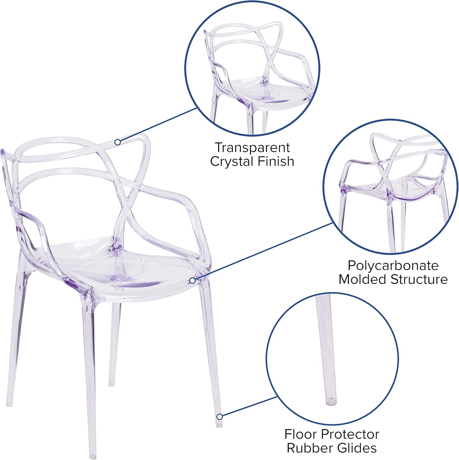 Flash Furniture Nesting Series Transparent Stacking Side Chair : Everything Else