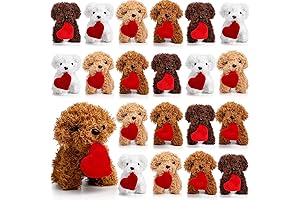 20 Pack Bulk Valentine Puppy Plush Toys